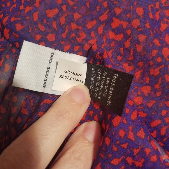 Diane von Furstenberg Gilmore Sheer Silk Blouse 6 - Picture 7 of 7